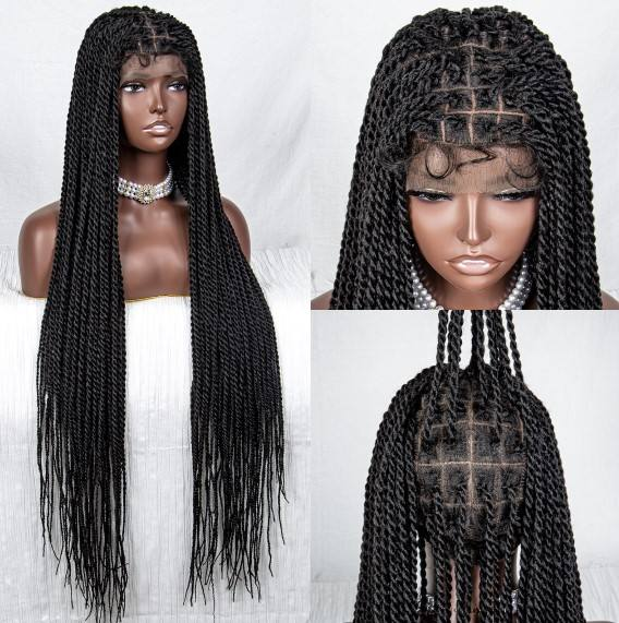 Perruque Cheveux tressée braid wig sans colle