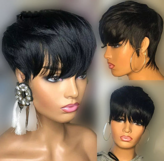 Perruque courte cheveux humains brézilienne