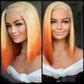 Orange blonde human hair natural hair wig